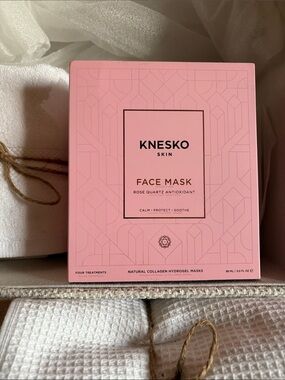 Knesko Skin Rose Quartz Antioxidant Collagen Face Mask (4-Treatment Pack)